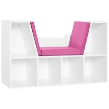 HOMCOM Bookcases - Blanco y Rosa - 查看 6