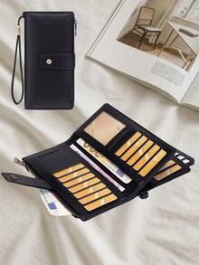 女士长款手机钱包，大容量卡槽拉链钱包，适合日常旅行