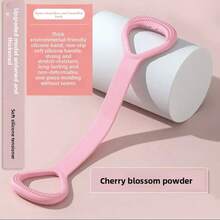 8字形阻力带，专为女性设计，缓解背痛，瑜伽器材，家用健身运动带，配有硅胶手柄和加粗弹力绳 - 彩色 - 查看 14