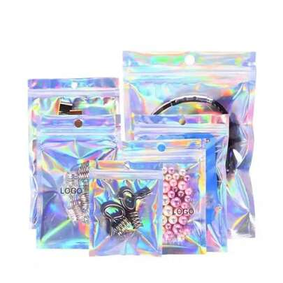 10pcs Laser Colorful Self-Sealing Bags, Thickened Self-Sealing Strip, Dust-Proof & Waterproof (Customizable Pattern), Suitable For Home Gifts, Jewelry, Party Favors, Storage & Decorative Colored Plastic Bags DIY Storage Bags