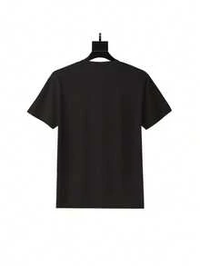 Short-Sleeved Casual For Sports Shirt For Men  Featuring A Stylish 2D Print, Stretchy And Comfortable Knitted Fabric, Ideal For Sports, Travel, And Everyday Use - C - 風格 - 查看 4