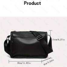 Genuine Leather One Shoulder Crossbody Bag, Large Capacity Multi-Zipper Shoulder Bag, Daily Commute Backpack, Real Leather Men's Shoulder Bag, Large Capacity Leather Crossbody Bag - Multicolor - View 9