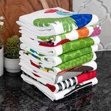 CYPNT-Fal Textiles Juego de Toallas de Cocina de algodón Tela con impresión de Doble Cara Paquete de 2 16 x 26 Pulgadas impresión de TenedorFashion - 227437719 - Ver 8