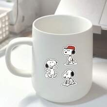 100张史努比卡通行李箱贴纸、水瓶贴纸、婴儿防水可爱贴纸，是送给粉丝、家人和朋友的完美小礼物，也是情人节、新年和复活节的理想礼物。 - 彩色 - 查看 5