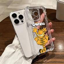 El gato , feliz y escarbando. Esta elegante funda es compatible con iPhone 17, 16, 15, 14 Pro Max, 13, 12, 11, XR y XS Plus. Fabricada en TPU flexible, resistente a golpes y arañazos, ofrece una excelente protección contra caídas y un agarre cómodo. Es un regalo ideal para familiares, amigos y seres queridos, y una opción perfecta para festivales. - transparente - Ver 3