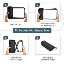 Camping Stool, Portable Folding Stool With Storage Bag, Collapsible Outdoor Footrest Suitable For Travel, Hiking, Fishing, Picnic, BBQ - Multicolor - View 7