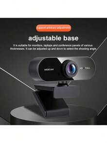 1080P自动对焦USB网络摄像头，支持360°旋转，即插即用，无需电池，适用于视频会议、在线课程、直播 | 时尚摄像头设计 | USB连接，电脑摄像头，笔记本电脑摄像头，直播摄像头，智能电视摄像头，笔记本电脑摄像头，网络摄像头，电脑配件，直播设备，USB摄像头