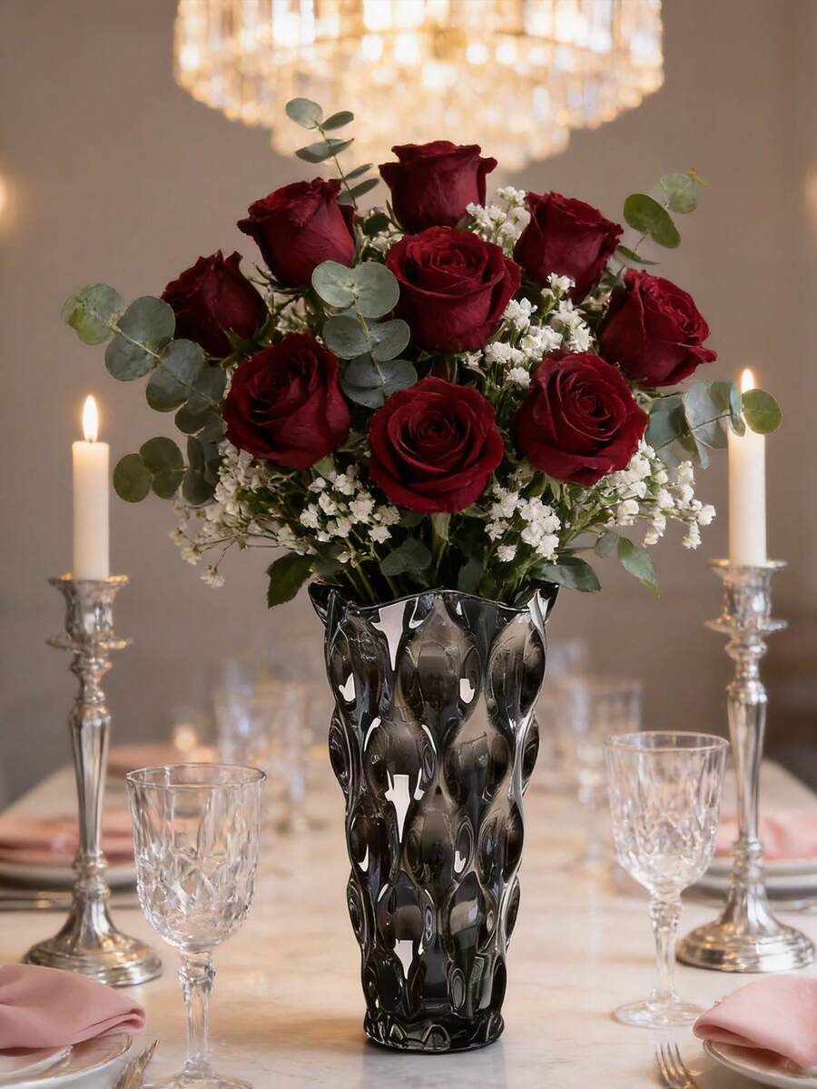 Bình hoa thủy tinh trong suốt nhiều màu sắc, dùng để cắm hoa khô/tươi theo phương pháp thủy canh, tự làm bình hoa, dày và trong suốt, nhiều màu sắc để lựa chọn, trang trí nhà cửa, phụ kiện phòng khách/phòng ngủ/phòng tắm, bình hoa phong cách Bohemian. Quà tặng ngày lễ, quà tặng ngày Valentine, bình hoa tươi. - Nhiều màu - Xem 1