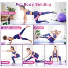 Bộ dây kháng lực Yoga dùng để kéo giãn cơ, tập squat, nâng mông, tập thể dục tại nhà gồm 3 dây, kèm túi đựng. - Nhiều màu - Xem 7