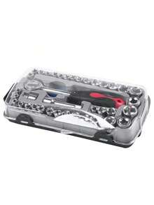 jogo chave soquete,jogo soquete sextavado,chave soquete,jogo soquete 40 pecas profissional , hogar mantenimiento del automóvil reparación de hardware,jogo soquete 1 2 - Negro - Ver 10