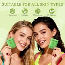 Flushable Wipes Travel Size Individually Wrapped For Women And MenUnscented Wet Wipes Travel Size For Adult Women Men Girl And Homeless Green Pack Of 50 - 綠色 - 查看 4