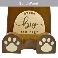 I'm Wood Multipurpose Eyeglass Phone Pen & Pencil Holder Stand Stationery Desk Box Organizer Accessories, Home Office Desktop Decor Birthday Graduation Gifts "Dream Big Aim High"(Bear) - Bear - 查看 7