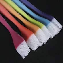 1pc Silicone Basting Brush, All-In-One Basting Brush With Bent Handle, Semi-Transparent For Barbecue, Sauce, Baking, Cake, Bread, Butter