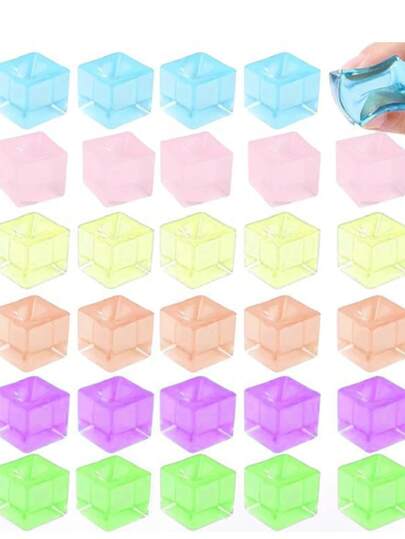 2/4/6/8/10/15/20/25/30 Pieces Of Jelly Blocks, Made Of Rubber, Adult Fun Toy, Ideal Choice For Halloween And Birthday Gifts, Gift Bag Filler