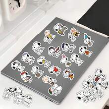 100张史努比卡通行李箱贴纸、水瓶贴纸、婴儿防水可爱贴纸，是送给粉丝、家人和朋友的完美小礼物，也是情人节、新年和复活节的理想礼物。 - 彩色 - 查看 6