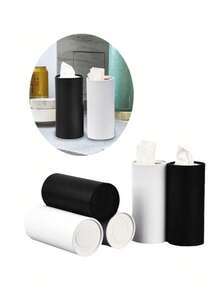 2pcs Printed Car Tissue Box, Includes 100 Tissues, Travel Tissue Holder, Suitable For Car Cup Holder And Home Tabletop, [Random Style]