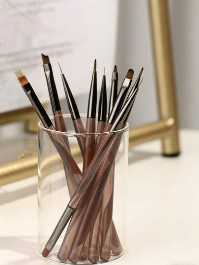 透明亚克力桌面收纳盒，带笔筒和储物隔层 - 多功能收纳盒，适用于办公室、宿舍和梳妆台 | 返校必备、化妆品、护肤品及桌面用品收纳