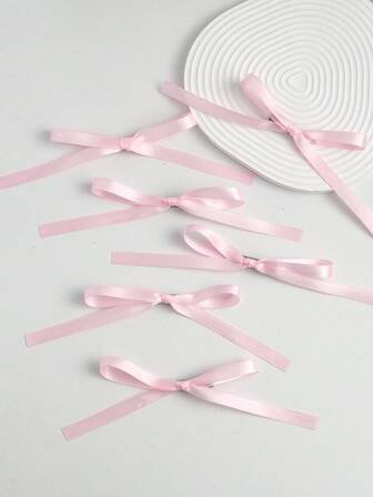 6个蝴蝶结装饰发夹，适合返校、休闲和日常佩戴