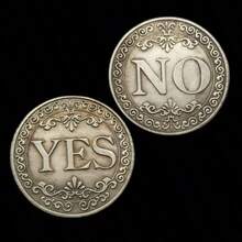 Yes Or No Lucky Coin Decide Commemorative Coin Double-Sided Badge Collection Gift, Gift, Halloween, Gold Coin - Multicolor - View 8