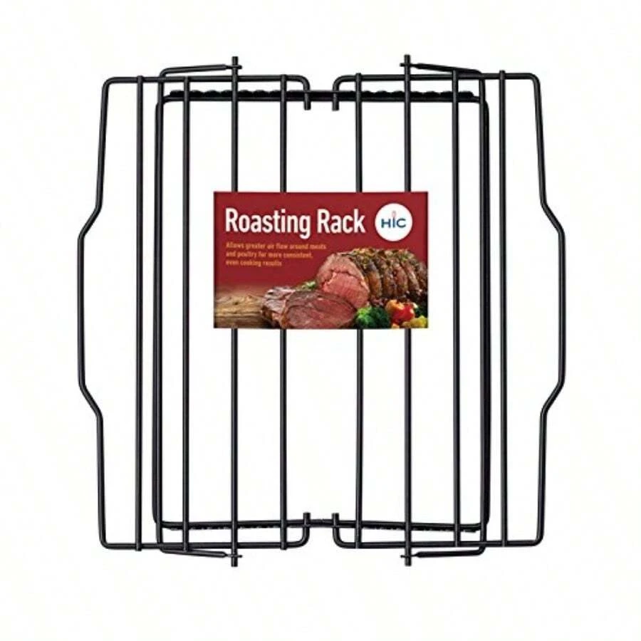 HIC Adjustable Wire Roasting Baking Broiling Rack Nonstick 10-Inches x 9.25-Inches - Antiadherente - Ver 1