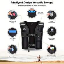 WOCBuy Running Vest With Hydration System - Lightweight, Breathable Backpack For Hiking, Cycling & Marathon Races - Adjustable Waistband & Phone Pocket - Black - View 4