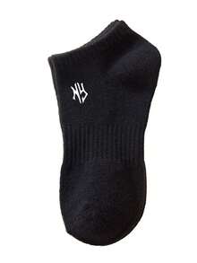 20/15/12/10/5/3/1 双装舒适透气男士短袜，白色，字母装饰，隐形袜，双线防滑设计，白/黑，低帮袜，踝袜，柔软透气，适合商务、休闲、居家、运动、学院风等多种场合，四季皆宜，颜色随机发货 - 彩色 - 查看 36