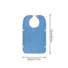 男女通用成人围兜，老年人和残疾人喂食辅助用品，个性化成人围兜/围裙，可调节魔术贴成人围兜，养老院老年人用餐围兜，毛巾布材质，5种颜色可选