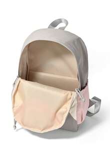 Unisex Fashion Backpack, Minimalist Hiking Bag With Multiple Pockets For Organized Storage, Stylish Drawstring Decor, Suitable For Outdoor, Commute, Travel - Multicolor - View 8