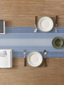 1 件亚麻质感桌旗，纯色现代亚麻质感桌垫，可水洗，适用于厨房、餐桌、派对、婚礼装饰、门厅、家庭聚会、咖啡桌 - 藏蓝色 - 查看 2