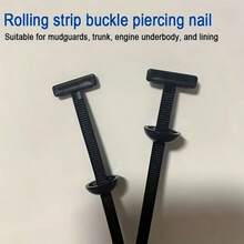 300/500/1000pcs Black Cable Ties, High Tensile PP Material Anti-Aging, Odorless, Convenient Bundling Straps, Fixed Nail Design Anti-Loosening, Suitable For Fenders/Trunk Liners, Automotive Repair Universal Clips, Home/Car Universal Clips, Easy Installation - Universal Car Cable Tie Buckle - View 12
