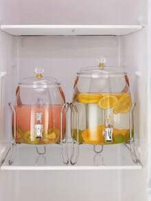 1pc Large Capacity Cold Water Pitcher Without Faucet, High-End Refrigerator Iced Tea/Juice Dispenser - Multicolor - View 4