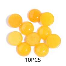 5-10pcs/Pack Natural Yellow Jade Cabochons, Multi-Size Gemstone Cabochons, Vintage Elegant Red Color, Handmade DIY Jewelry Embellishment, Suitable For Necklace, Ring, Bracelet, Jewelry Making - Topaz - View 12