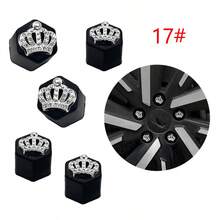 5pcs Crown Pattern - Car Tire Nut Caps, 15/17/19mm, Tire Screw Protective Covers, Wheel Hub Nut Decoration, Car Accessory Decoration - Crown Pattern - View 10