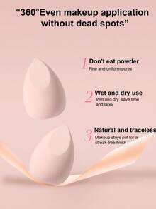 6pcs Makeup Sponge Set, Including: 5pcs Makeup Sponges + 1pc Mini Makeup Sponge,Giveaways,Travel,Cheap Stuff,Travel Essential - Multicolor - View 2