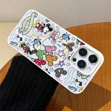 Disney. ‌   Disney Mickey Mouse Family Themed Phone Case Featuring Mickey And Minnie With Playful Designs. Compatible With  17, 16, 15, 14, 13, 12, And 11 Pro Models. Made Of TPU With Shockproof Protection. A Perfect Gift For Family, Frids, Birthdays, Holidays, And Special Occasions..Holiday Accessories. - 黑色 - 查看 7