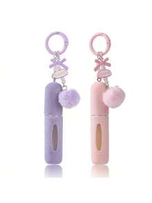 2pcs/1pc 5ml Plush Hanging Perfume Bottle With Transparent Window - Cute Portable Refillable Perfume Dispenser, Suitable For Bags, Adorable Keychain Design, Travel-Friendly, Refillable Perfume, Keychain Accessory, Soft Texture, Bottom Direct Charge High-End Spray Bottle, Gift For Girls, Valentine's Day Gift, Mother's Day Gift, Adult Gift - Multicolor - View 21