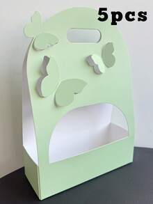 1pc/3pcs/5pcs, Multiple Colors Available, Suitable For Mother's Day, Valentine's Day, Wedding, Teacher's Day, Etc., Hand-Held Flower Box, Paper Bowknot Box, Flower Bag, Fresh Flower Gift Box - Gift Box - View 39
