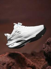 Giày chạy marathon đế carbon unisex - Giày thể thao nhẹ, giảm sốc, đế ngoài bằng cao su chống trượt, thiết kế nút xoay, dễ dàng mang vào và tháo ra, thiết kế cổ thấp thoáng khí, phù hợp cho chạy marathon, tập gym và luyện tập, mọi mùa. - trắng - Xem 5