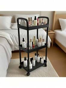 5/4/3层滚动储物推车，内衣收纳架，加厚管材，承重力强，多层置物架，适用于厨房、卧室和户外露营，耐用塑料材质，多功能储物推车 | 现代时尚置物架 | 坚固耐用的储物架，是万圣节和圣诞节礼物的理想之选 - 彩色 - 查看 13