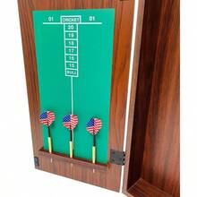 Centre Set MDF Walnut Cabinet Set Dartboard Inc Package - Walnut - View 4