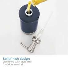 CYPNiDesign - Dispensador de jabón para baño o Cambiador sostiene jabón de Manos o Platos Azul Marino Mate/níquel CepilladoFashion - 227331963 - Ver 4