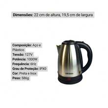 2 Liters Stainless Steel Electric Kettle With Tea Coffee Hot Water Jug - 110/220V - Xem 2