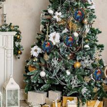 Parrot Ceramic Christmas Hanging Ornament For Xmas Tree Wedding Holiday Party Home Decor - 彩色鸚鵡 - 查看 7