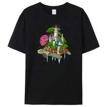 Camiseta de Hombre Turtles Carrying Castles, Camisetas de Manga Corta, Camiseta Holgada para Hombre, Tops de Hombre, Ropa de Nueva Marca para Hombre - Negro - Ver 10