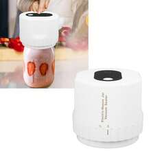 Portable Automatic Mason Jar Sealer | Electric Vacuum Sealer For Food Preservation | Built-In Battery, Easy One-Touch Sealing Of Jars And Bottles | Compact White Kitchen Appliance, Easy To Store And Use