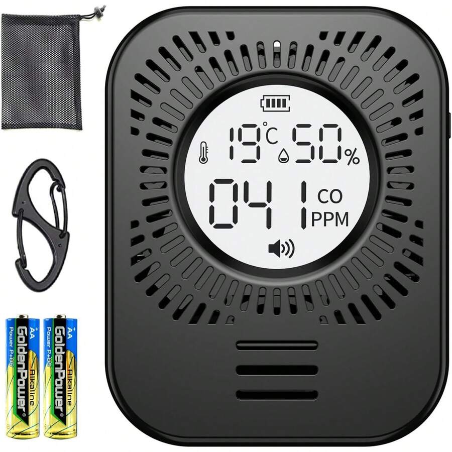 【3in1一酸化炭素濃度/温度/湿度&日本製センサー搭載】一酸化炭素チェッカー キャンプ用 日本語音声放送 乾電池式 充電不要 一酸化炭素警報器 COアラーム テント用 一酸化炭素中毒防止 一酸化炭素測定器 キャンプアラーム 85dB大音量 消音機能付き キャンプ/車中泊/アウトドア 日本語説明書付き - 1 - チェックする 1