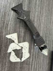 1 Set Multifunctional Metal Scraper Knife, Ergonomic Handle, Sharp & Durable, Suitable For Removing Paint, Wallpaper, Stickers, Sealant, Cleaning Windows & Renewing Kitchen/Bathroom Sinks, Essential DIY Renovation Tool - Black - View 12