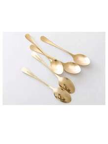 5件套不锈钢迷你量勺，优雅小巧，适用于调味、咖啡、甜点等，居家使用 - 銀色 - 查看 5