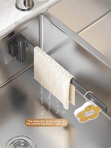 1个厨房纸巾架，橱柜下自粘式纸巾架，壁挂式纸巾架，适用于厨房、浴室和房车，可放置纸巾卷、保鲜膜和毛巾。 - 彩色 - 查看 10