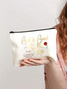 送给姐妹的礼物，送给嫂子/妹妹的生日礼物，送给女朋友/妹妹的毕业/圣诞礼物，“基督里的姐妹，一生的姐妹”——化妆包礼物，大容量女士旅行化妆包，DIY收纳袋，送给女孩的礼物，可折叠便携收纳袋，适合个人旅行化妆品收纳 - 彩色 - 查看 3